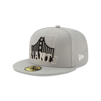 San Francisco Giants Gorra | New Era MLB Logo Elements Tonal 59fifty Fitted Cap Mexico - Grises